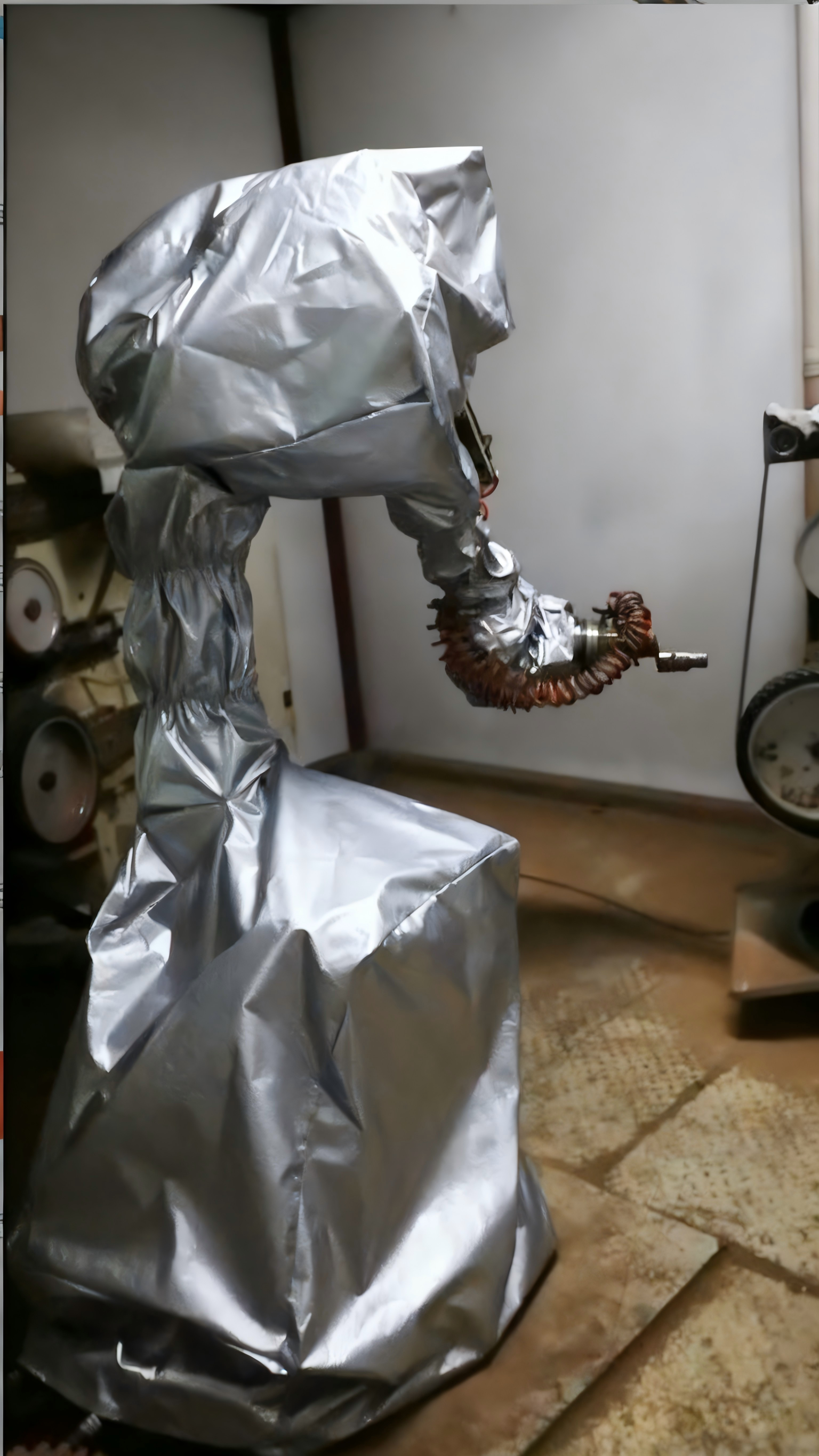 打磨工况机器人防护服现场